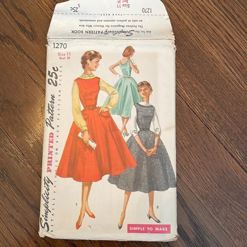 ‎Vtg 1955 Simplicity woman’s dress pattern